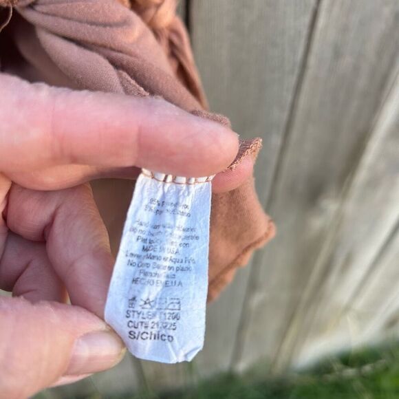 Yellow Chair blouse short sleeve tied at waist size small - Picture 5 of 6